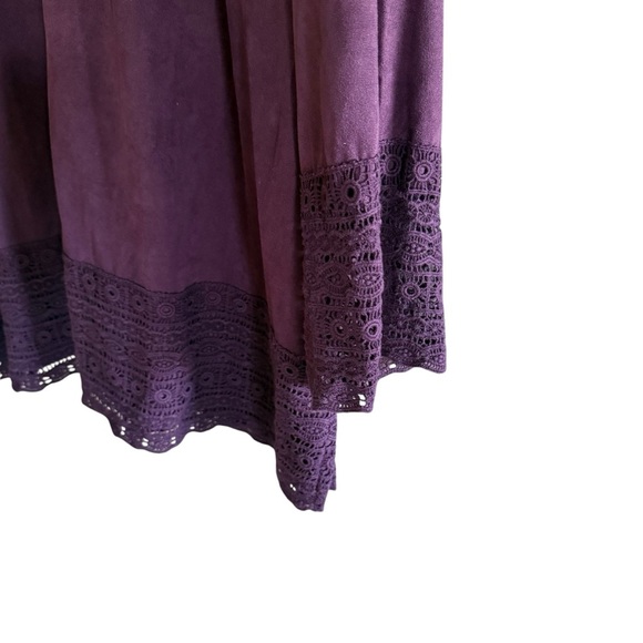 Coldwater Creek Purple Women’s 3/4 sleeve Velour Tunic Lagenlook Arttsy 2X 20/22 - Picture 7 of 11